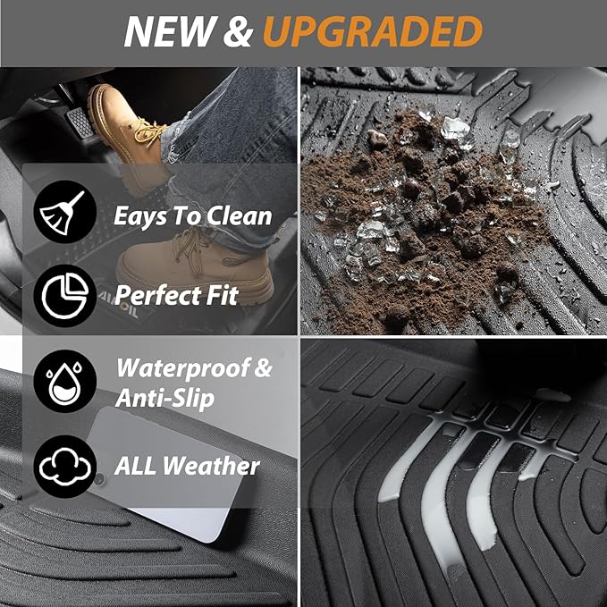 AIPOIL® Floor Mats for 2024-2025 Ford Ranger Supercrew All Weather Protection - Image 4