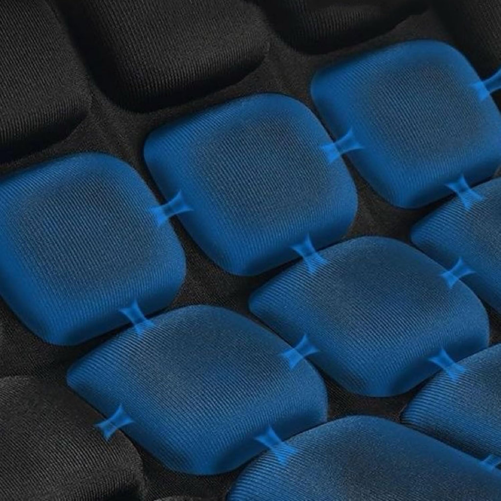 Universal Motorcycle Seat Cushion - 3D Shock-Absorbing Spandex Padded Seat Cover Protector - Black