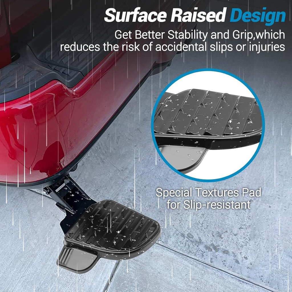 Rear Bed Step,Retractable Bed Step Bumper Step for 2019-2024 Dodge Ram 2500 3500 Truck Rear Tailgate Bedsteps Replaces 82215842AE 82215842AG 82215842AH 82215842AD 82215842AC
