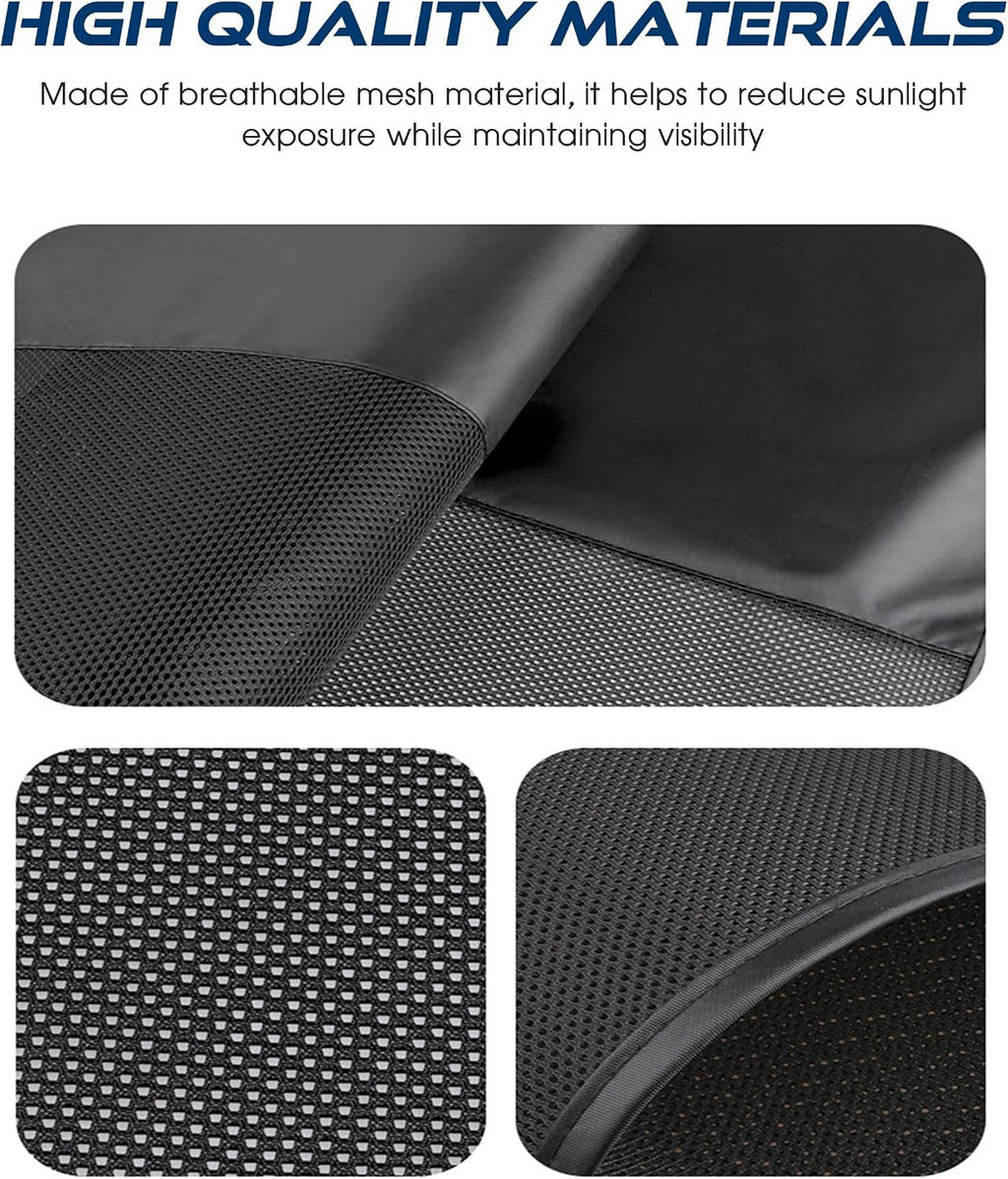 Car Sun Shade,Car Accessories Universal Magnetic Driver Window Sun Shade,Half Blackout Half See-Through Curtains UV Protection,Automotive Windows Sunshades for Most Car (2Pcs-Front Window)