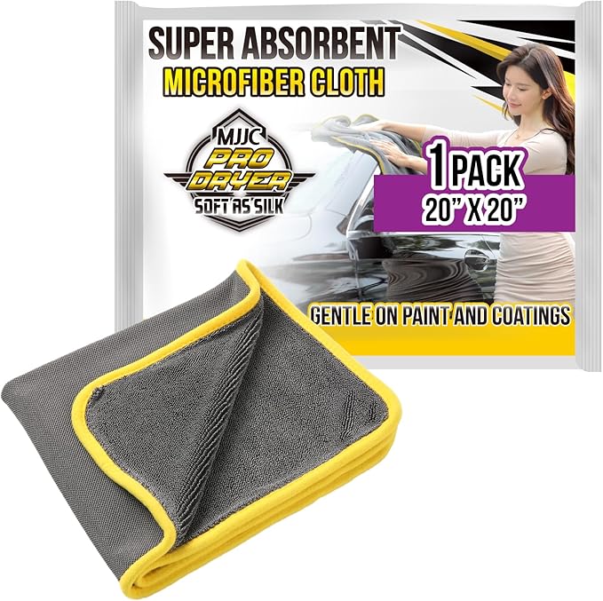 MJJC Pro Dryer Plush Silk Microfiber Drying Towel) Cars by MJJC