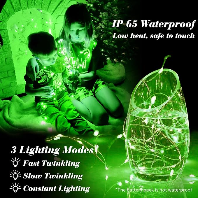 ZGWJ 100 Pack Fairy Lights Battery Operated, 7ft 20 Mini LED Fairy String Lig...