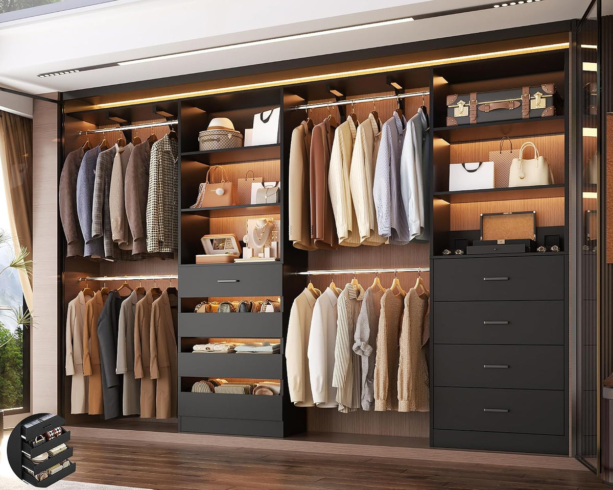 aheaplus closet system, wood closet organizer system with, main product view