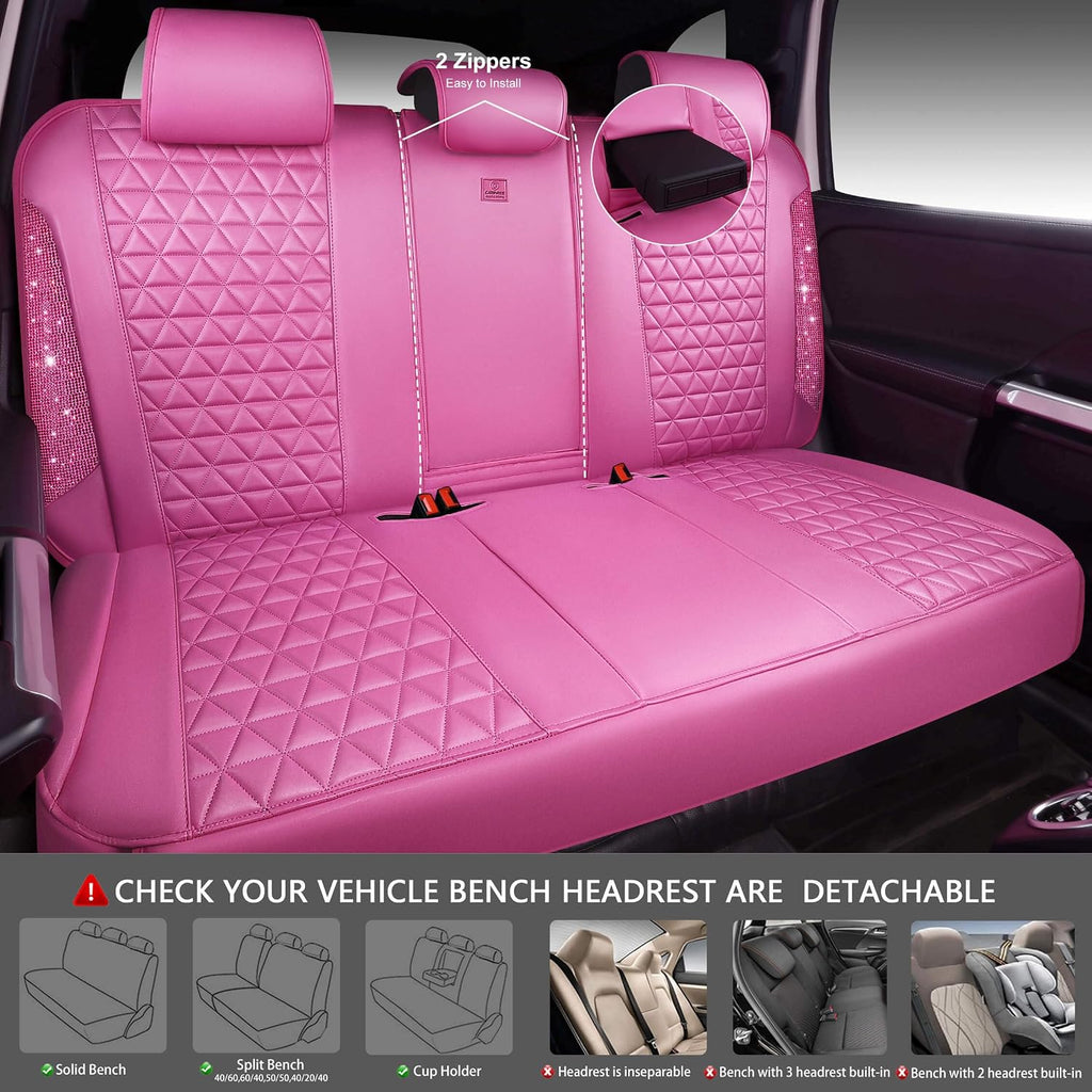 car pass hot pink bling diamond leather car, package contents