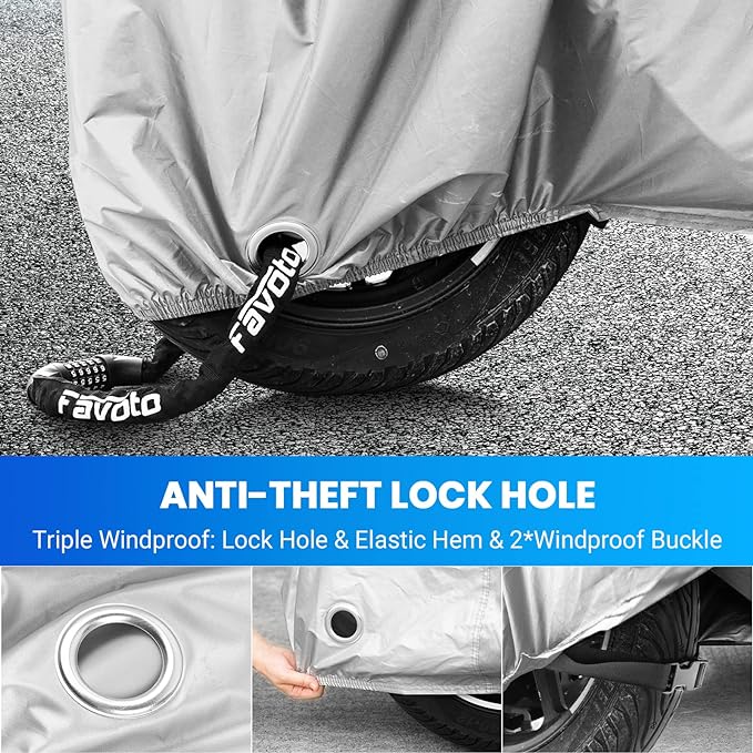 Favoto Motorcycle Cover Waterproof Outdoor - Image 5