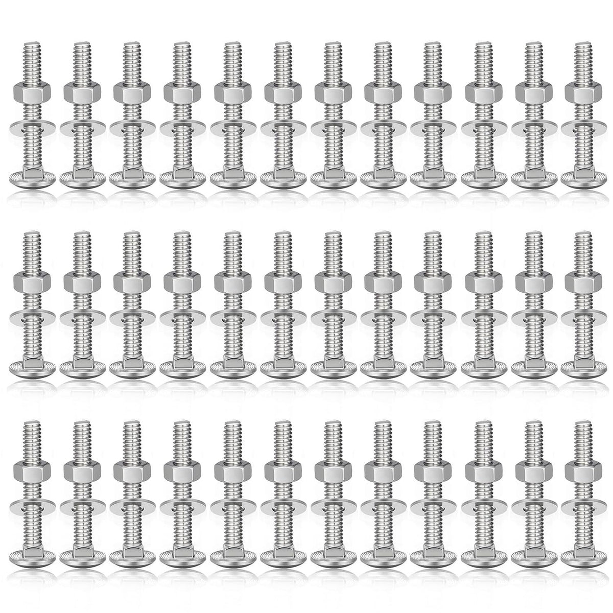 zonon 50 sets 5/16-18 x 2" carriage bolts, main product view