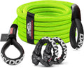 DAYDOOR Recovery Tow Rope Kit with 2 Soft Shackles, 7/16 Inch x 30 ft 31,200 Lbs UHMWPE Tow Strap, Synthetic Towing Rope Recovery Kit for ATV, UTV, SUV, Cars (Green)