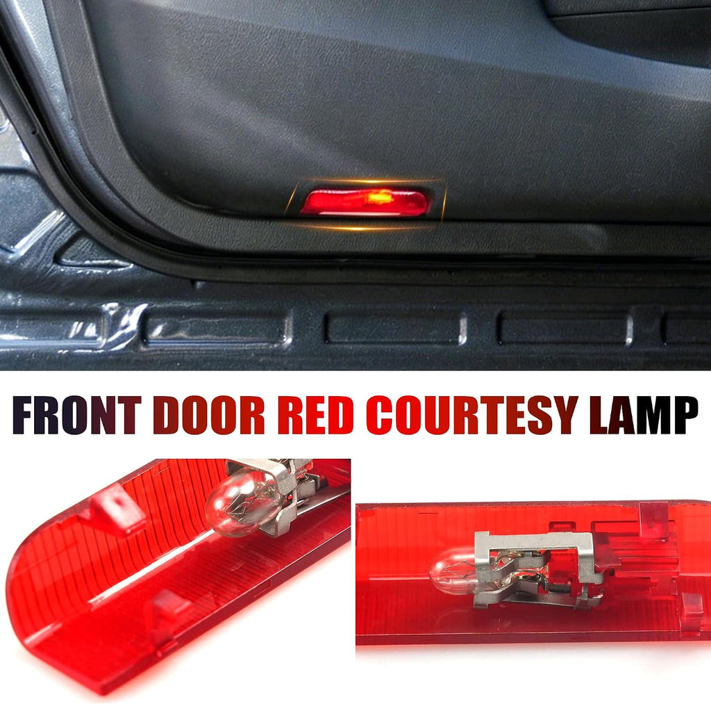 Front Door Red Courtesy Lamp Compatible with Nissan Altima Fit for Pathfinder for Murano 2013-2018 for Infiniti JX35 QX60 2013-2017 Replaces 26420-3JA0B
