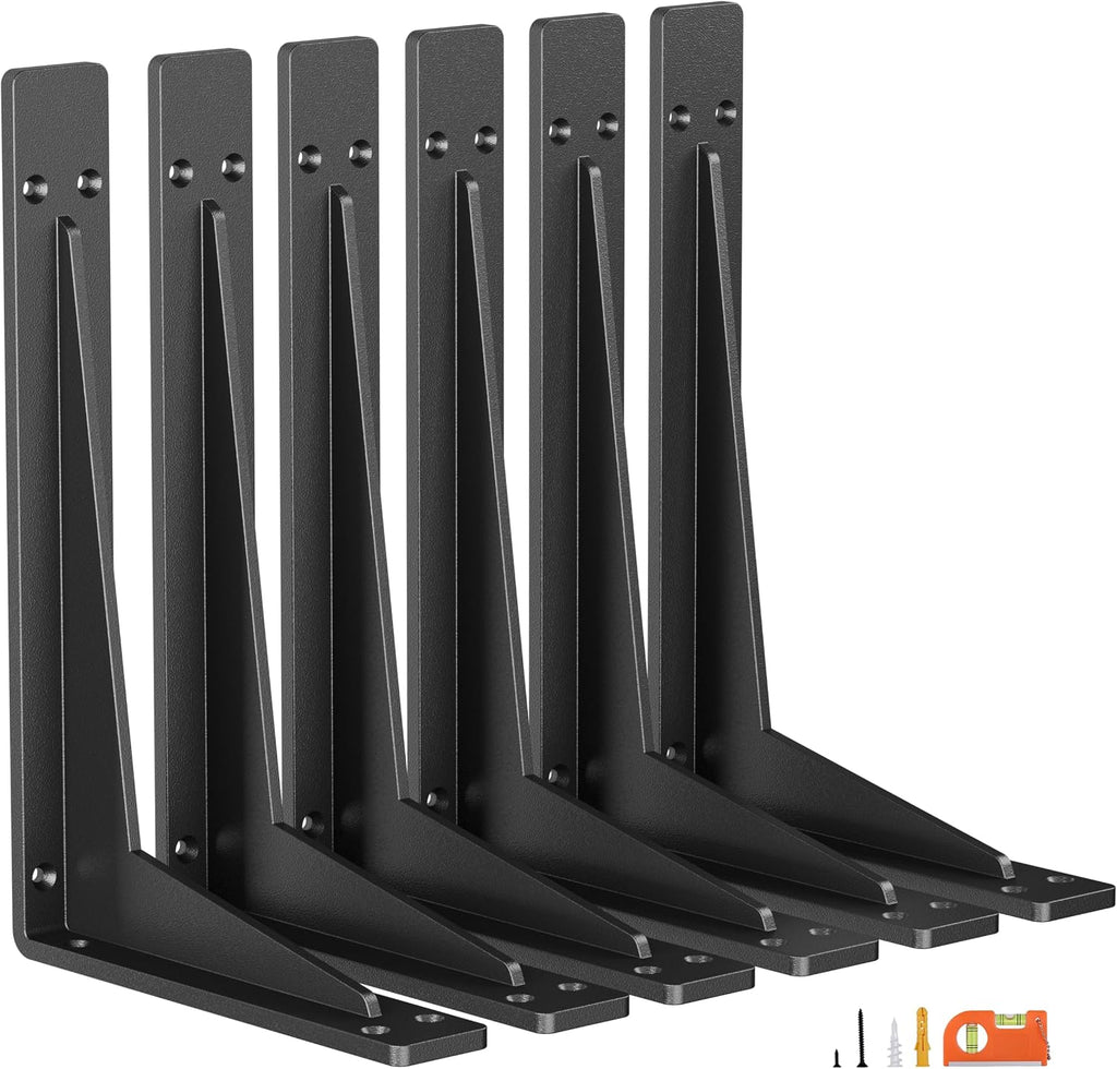 neodrop 6-pack 12 inch heavy duty shelf brackets, main product view