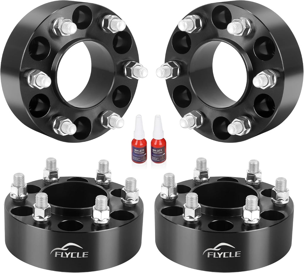 FLYCLE 2 inch 6x5.5 Wheel Spacers for 2019-2026 Ram 1500, 6 Lug 6x139.7mm Wheel Spacer for Ram 1500 with 14x1.5 & 77.8mm