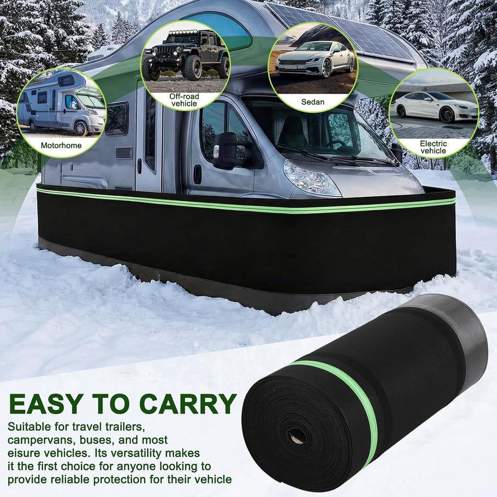 Generic Thick Mobile House Skirting Easy Installation Camper Skirting Waterproof 39.37ft Heightx85.3ft Length for Gardens Outdoor Use