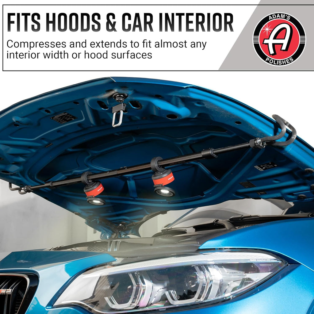 Adam's Interior & Hood Light Bar - Wireless Underhood Work Light for Interior Car Detailing, DIY Job Garage Light for Auto Mechanic Repairs - 6500K LED, Long Lasting & Removable