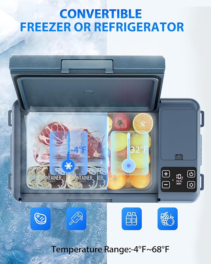 Aeitto 12 Volt Car Refrigerator 25Quart Car Fridge Freezer Electric Cooler - Image 2