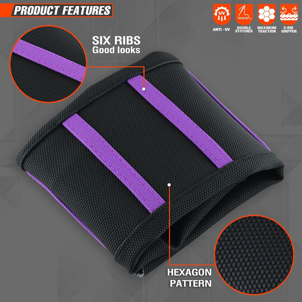 Universial Dirt Bike Seat Cover - Soft Ribbed Rubber Seat Covers for Motorcross Enduro (Purple)