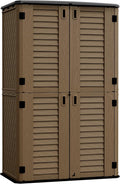 ADDOK Outdoor Storage Sheds Waterproof, Resin Outdoor Storage Cabinet Lockable by ADDOK