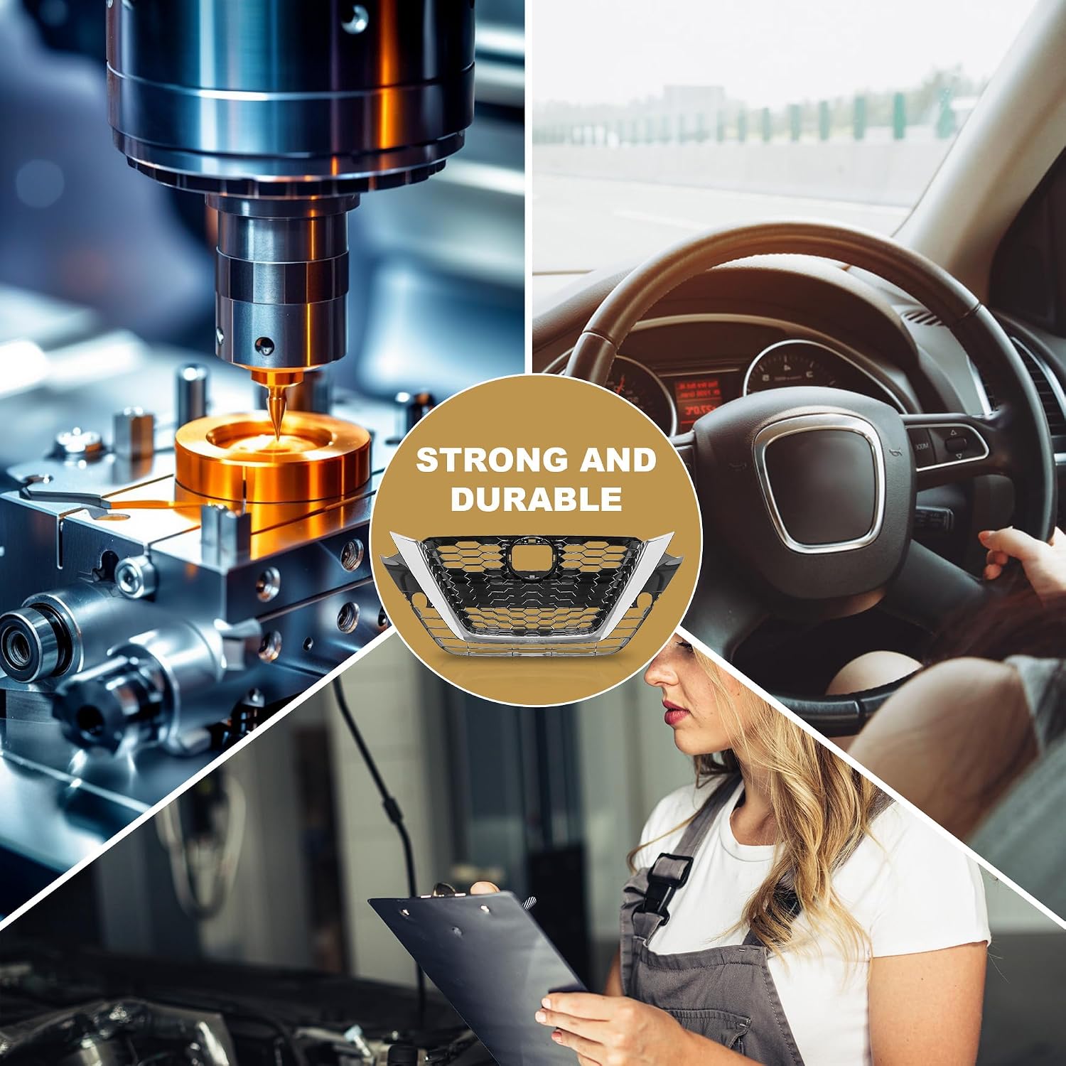 PartsFlow Front Upper Bumper Grille Hood Mesh Grill Assembly Compatible with 2019 2020 2021 2022 Nissan Altima S SL SV NI1200292,623106CA1A