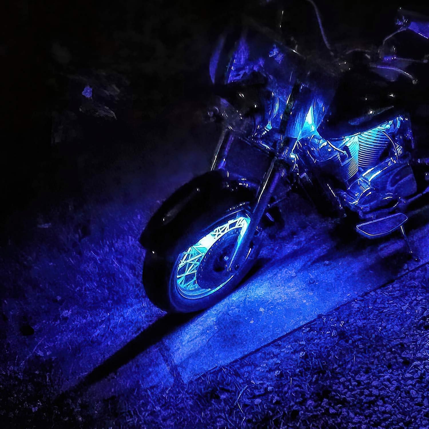 4pcs 2-Feet Extension Cords and 3pcs 2-Way Splitters for Underglow RGB LED Strip Light Kits on Motorcycles Trikes Golf Carts ATVs EXT-2FT