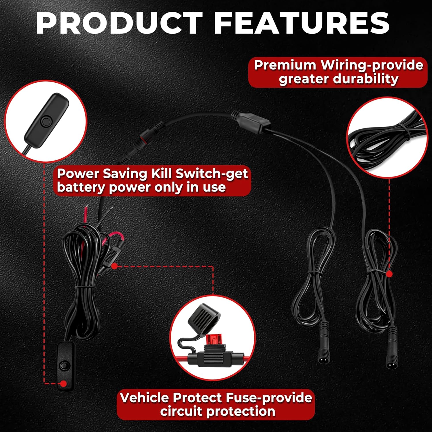 20 Pods Aluminum 1860LEDs Super Bright White Rock Lights with Switch Wiring Harness, Metal Underglow Light Waterproof Led Lights for Trucks Jeep ATV UTV SUV,Plug and Play, Easy to Install(Patented)