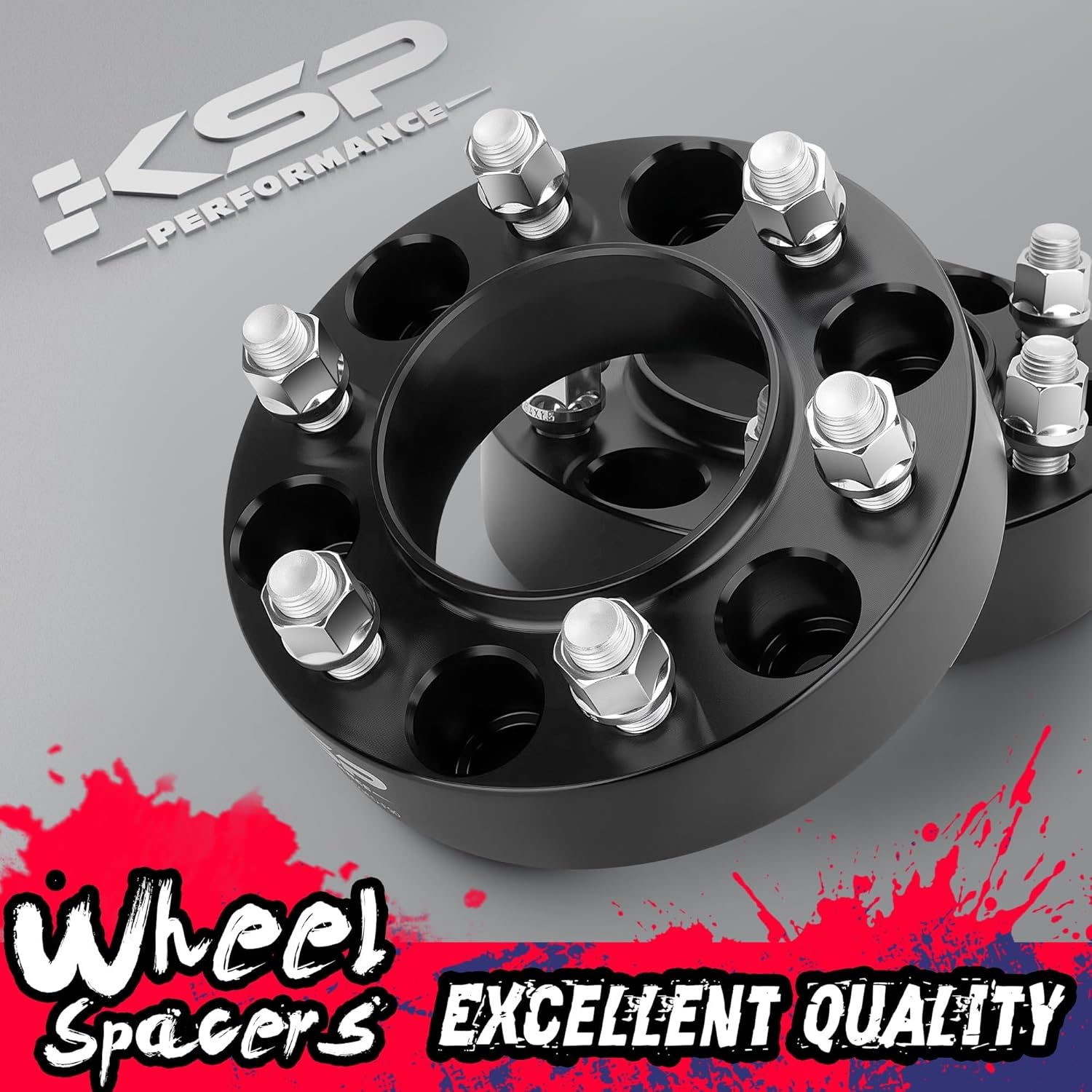 KSP 4PCS 6x139.7 Wheel Spacers for 2023+ Tundra 2024+ Tacoma 2025+ 4Runner, 1.5" 6x5.5 Wheel Adapter with 14x1.5 Lug Studs 95.2mm Hub Bore, Compatible with Toyota-Lexus 6 Lug