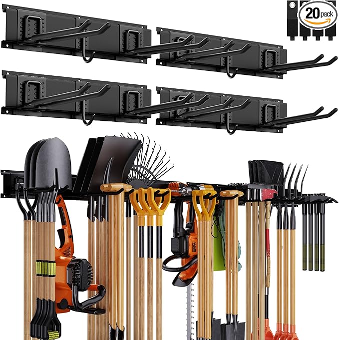Garage Organizer Wall Mount, 64 Inch Garage Storage Organization, Adjustable by Waturis