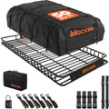 Mockins 90"x50"x5" XXL Heavy Duty Roof Rack Cargo Carrier w/ 250 Lbs. Cap | With 50 Cu Ft Waterproof Soft Vinyl Rooftop Cargo Bag | Roof Basket for SUV Car Truck RV & Van w/ Car Top Carrier Accessories