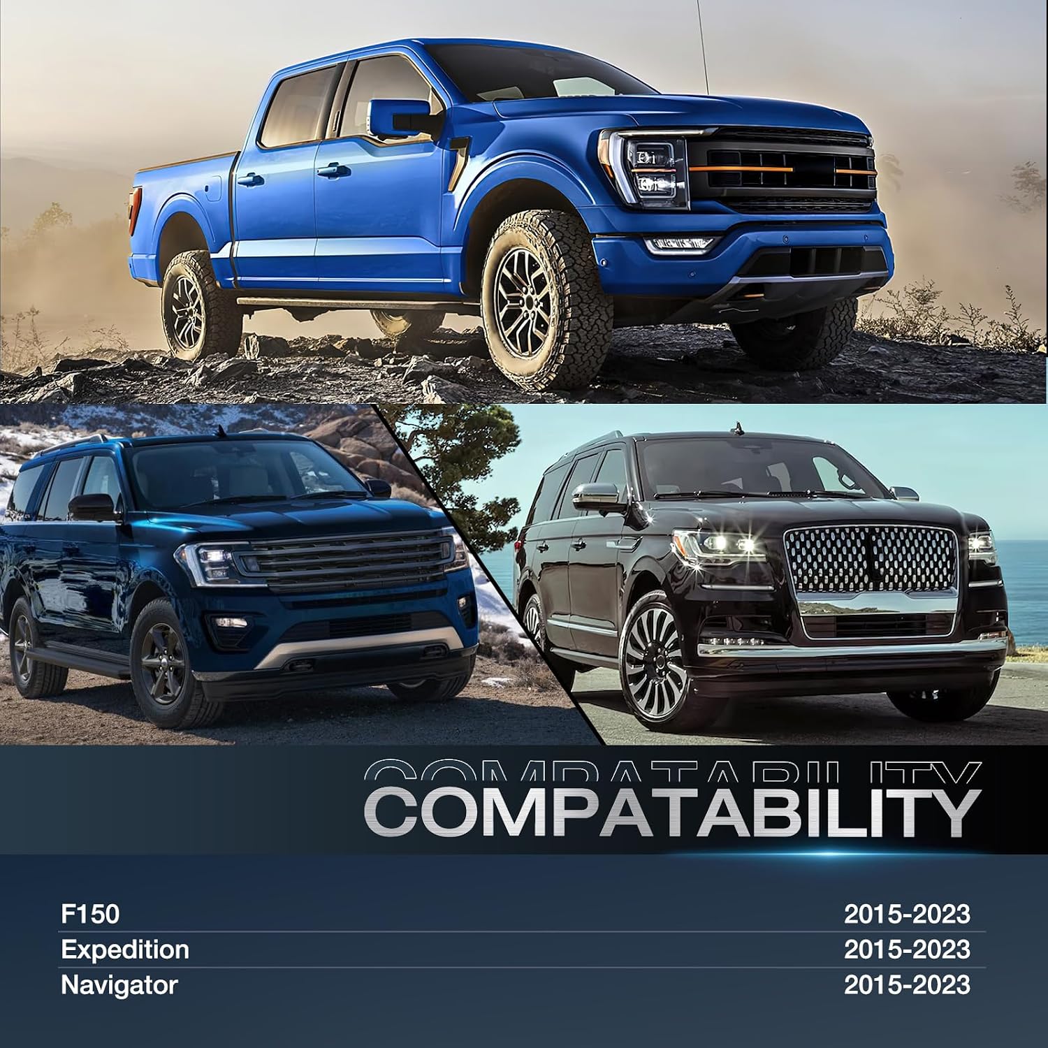 Nilight 6x135 Wheel Spacers for 2015-2022 Ford F150,1.5inch Wheel Spacers M14x1.5 Studs and 87.1mm Hub Bore Compatibility with 2015 2016 2017 2018 2019 2020 2021 2022 Expedition Navigator-4pcs