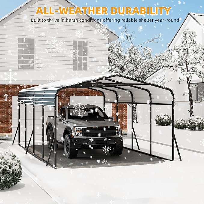 12' x 20' Heavy Duty Metal Carport - Image 6