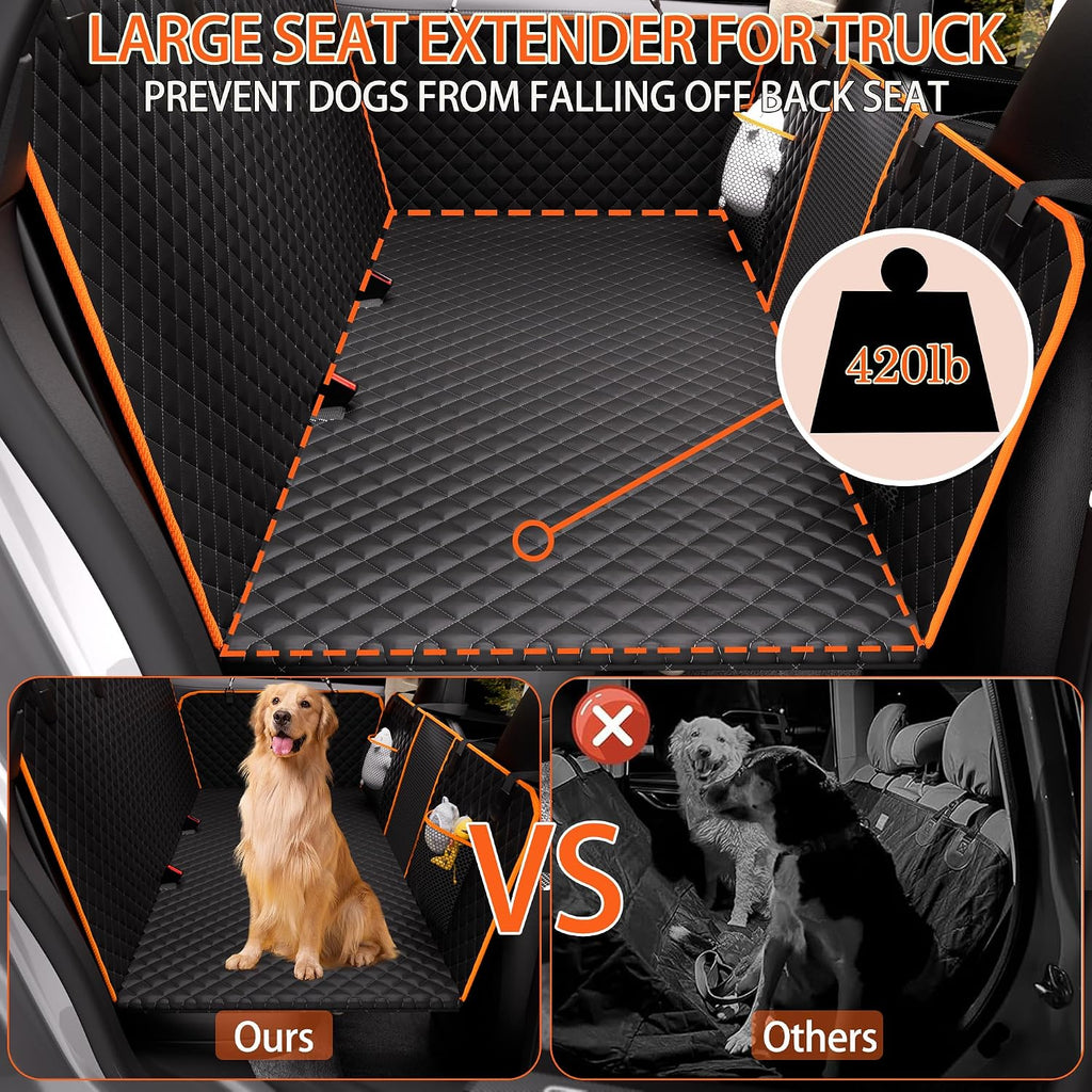 back seat extender for dogs,heavy-duty dog car seat shown in use