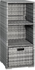 greesum rattan storage shed,outdoor towel rack,grey, main product view