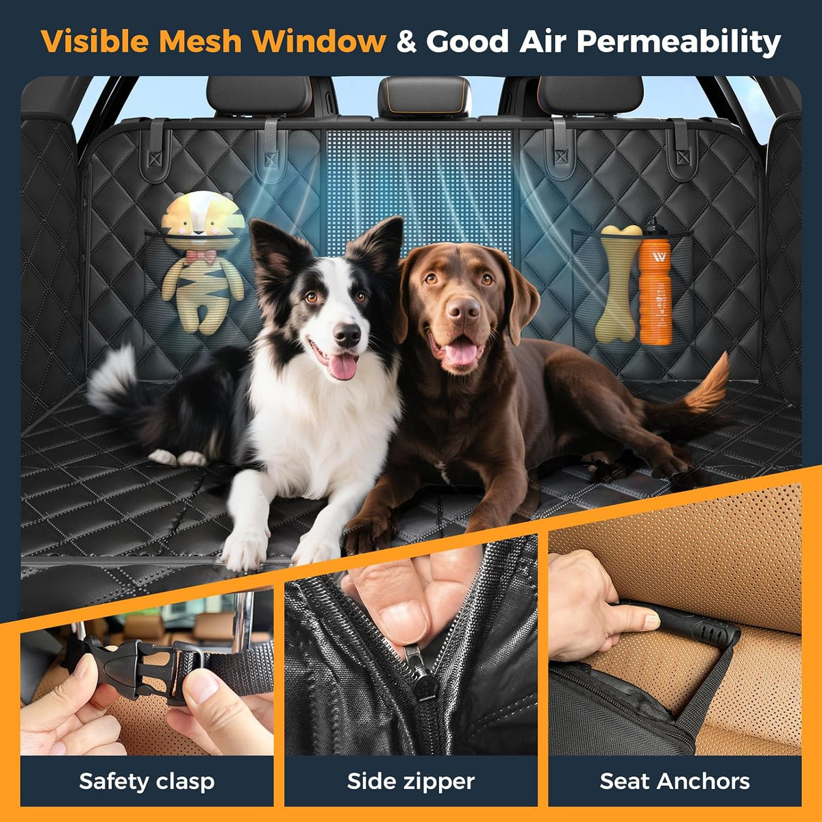 dog car seat cover for back seat, hard, package contents