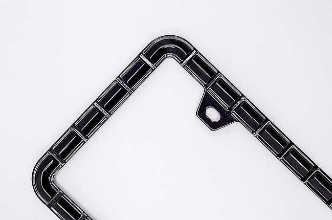 Creathome 3D Brilliance Black License Plate Frames, Pure Zinc Alloy Metal - Image 6