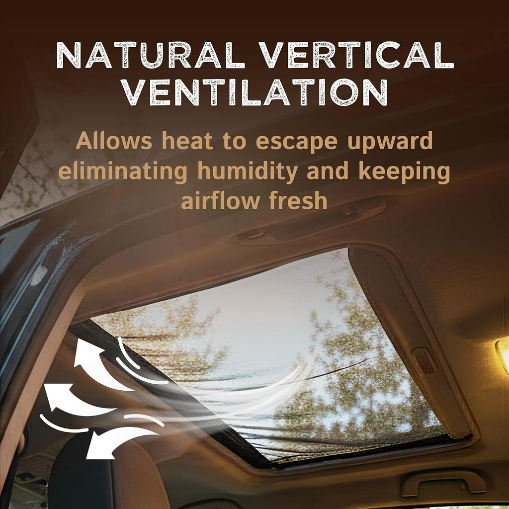 Magnetic Sunroof Bug Screen - Ultra-Tear-Resistant Mesh Mosquito Net for Car Camping - Essentials for Ventilation & Insect Protection - Fits 4Runner, RAV4, Outback, Others (Large (39 in x 26 in))