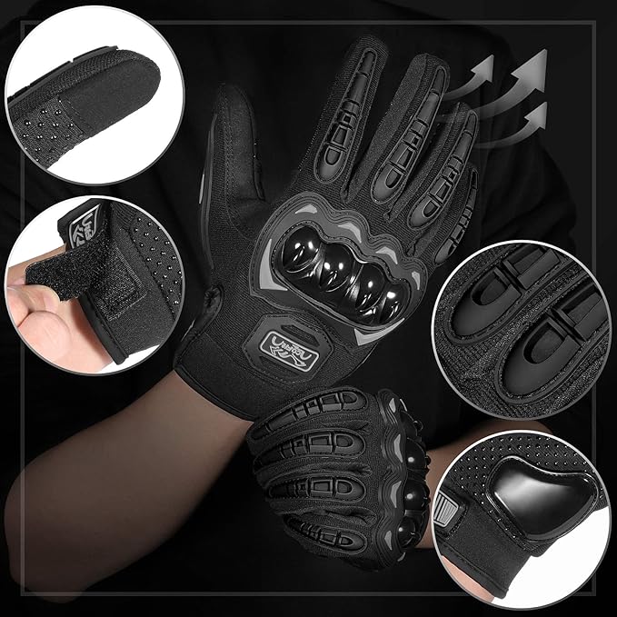 COFIT Motorcycle Gloves Breathable, Touchscreen Motorbike Gloves Anti-Slip - Image 2