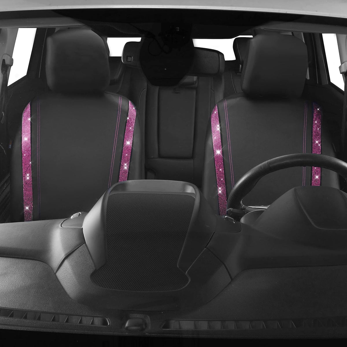 car pass leather bling diamond car seat covers, package contents