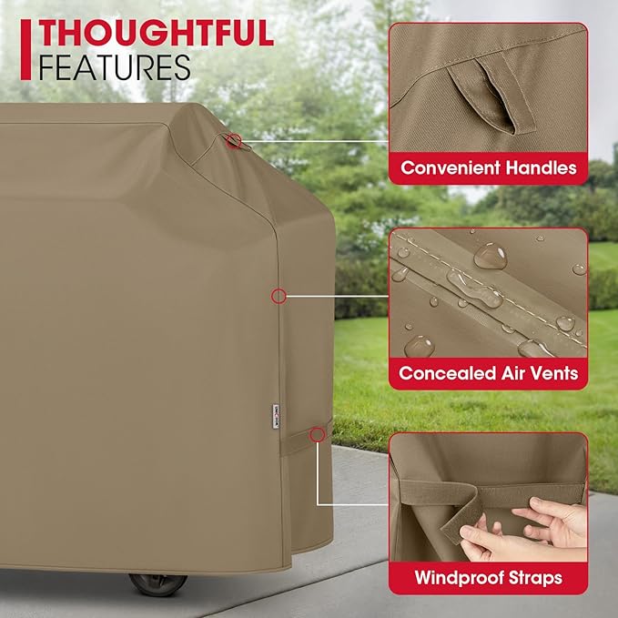 Unicook 55 Inch Grill Cover for Outdoor Grill, Heavy Duty Waterproof Gas BBQ - Image 6