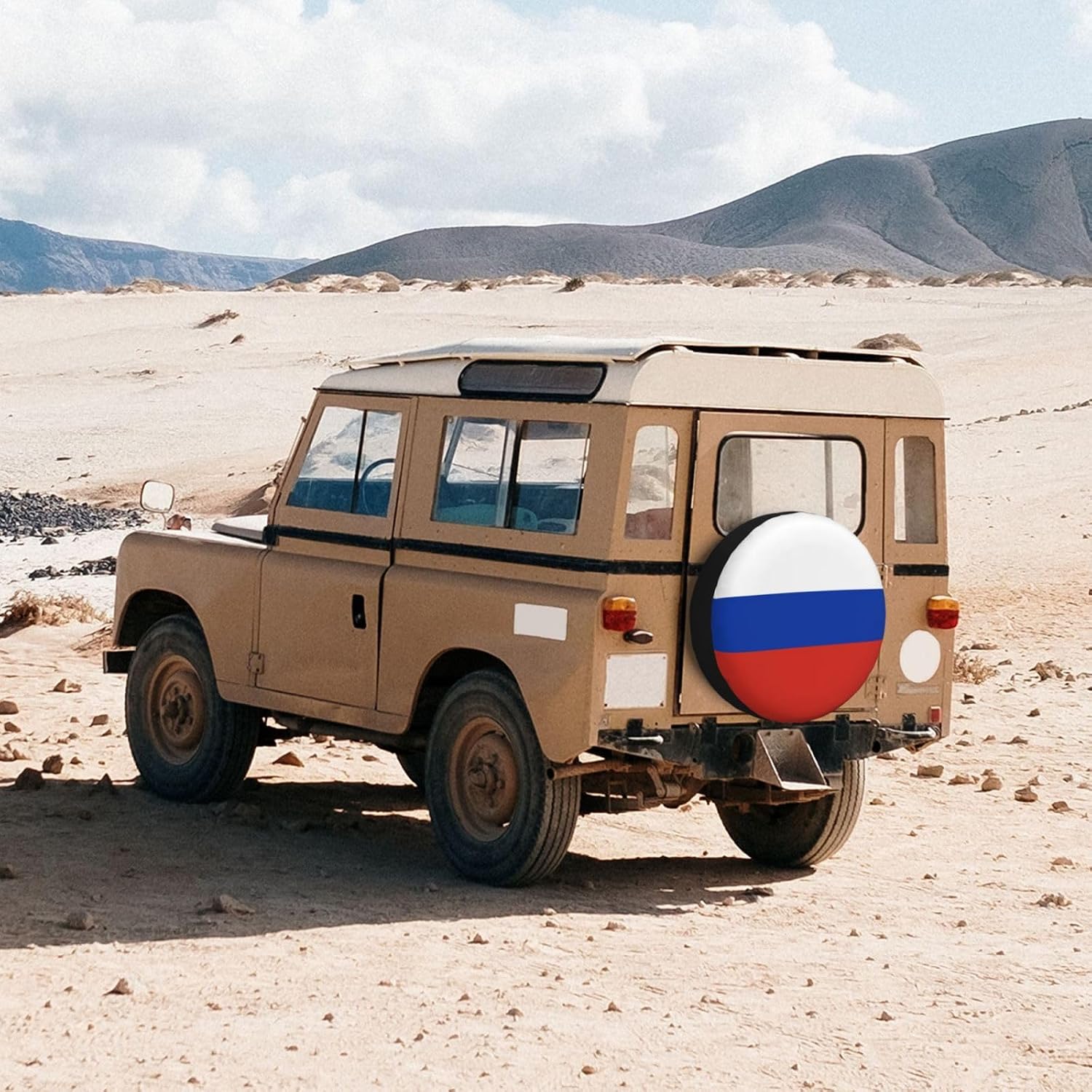 Russian Flag Print Universal Spare Tire Cover for RV, Jeep | Wheel Protector Fits Rv, Trailer, Jeep, Shield Tires From Sun, Dirt And Rain For Outdoor Storage