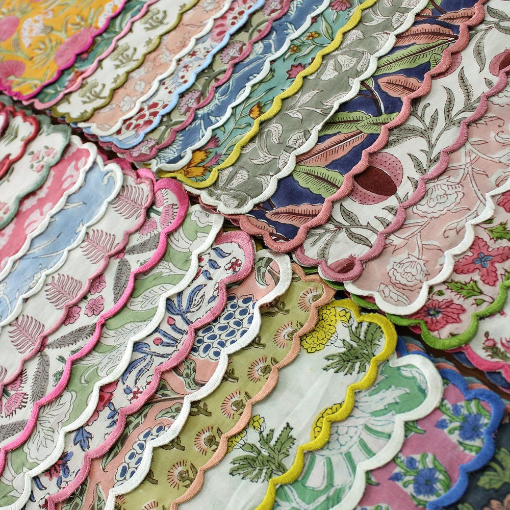 Ridhi Cloth Napkins 100% Pure Cotton Farmhouse Wedding Dinner Napkins for Hal...