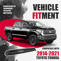 Kojem Hood Scoop Bulge Molding Compatible with 2014-2021 Toyota Tundra Platinum Style Color Code 202 Black Front Upper Grille