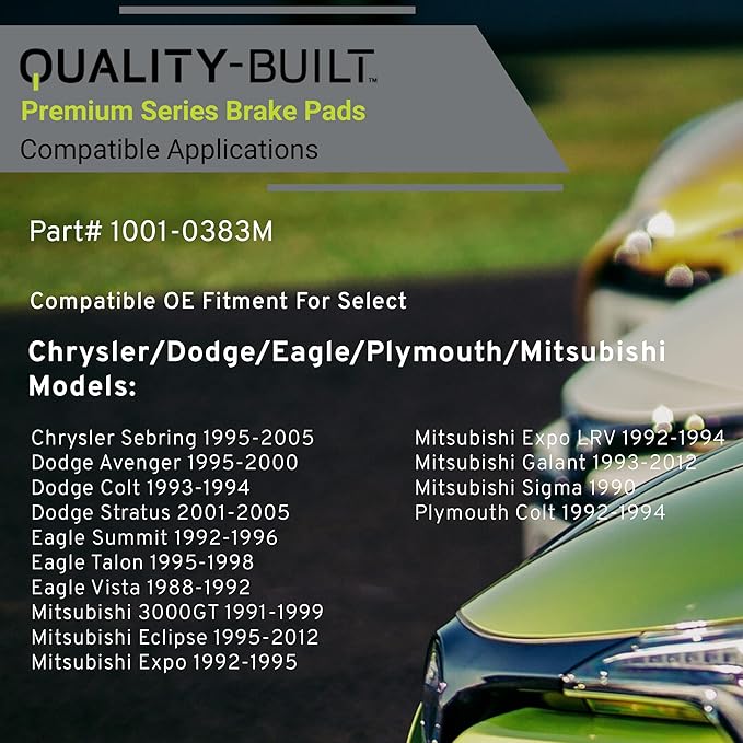 Premium Semi-Metallic Rear Brake Pads Compatible - Image 3