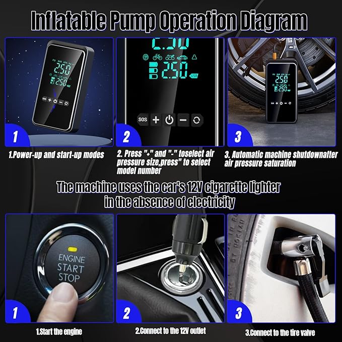 Tire Inflator Portable Air Compressor - Image 5