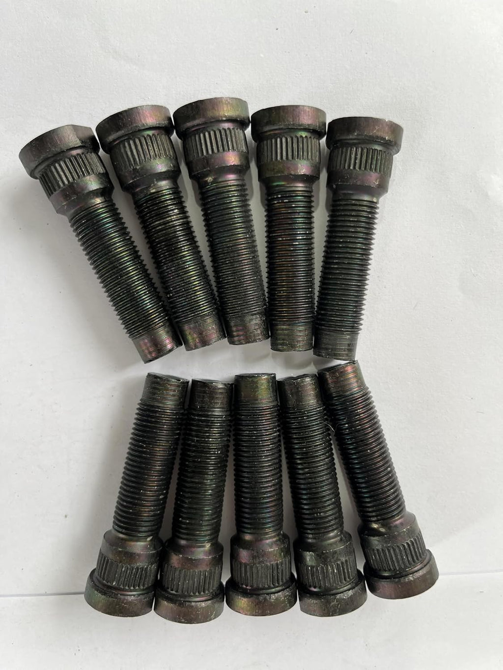 10PCS Grade 12.9 1/2-20 Serrated Wheel Stud 610-444 0.628 in. Knurl, 53mm Length Replacement for 2002-2010 Ford Explorer Mercury Mountaineer Rear