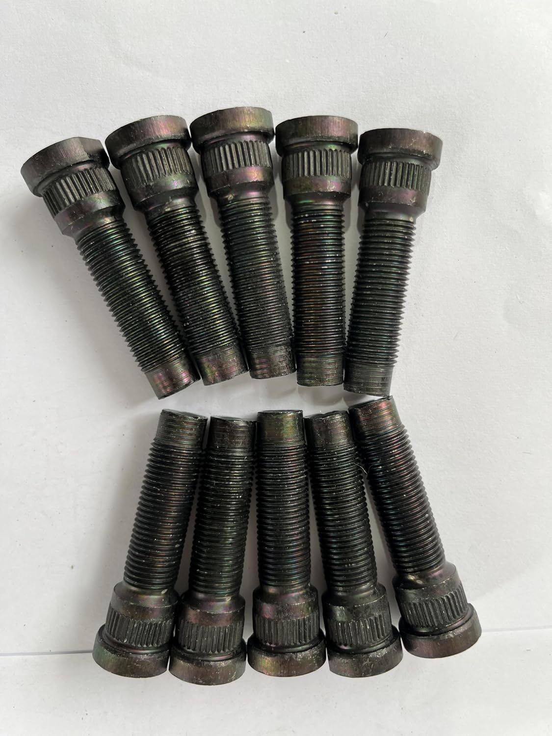 10PCS Grade 12.9 1/2-20 Serrated Wheel Stud 610-444 0.628 in. Knurl, 53mm Length Replacement for 2002-2010 Ford Explorer Mercury Mountaineer Rear
