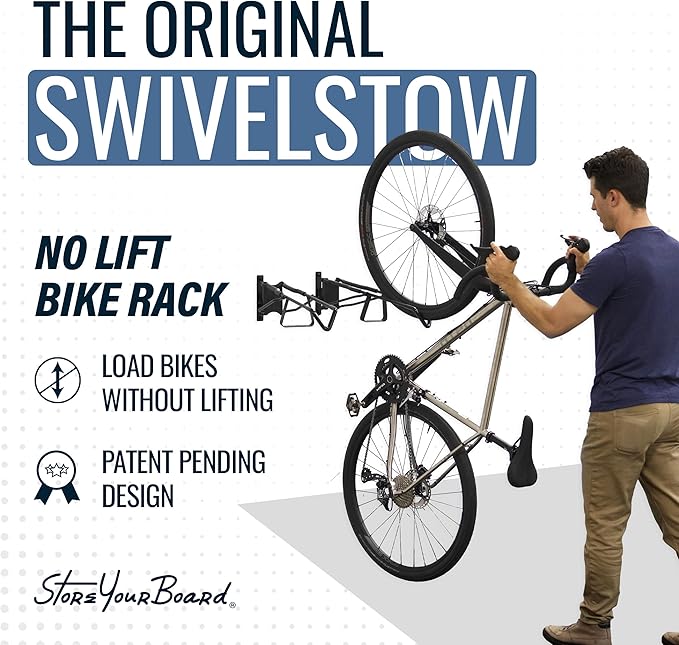 StoreYourBoard SwivelStow Bike Storage Rack 4 Pack, 2 MTB & 2 Road & Gravel - Image 3