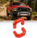 Tow Hook Covers for RAM 1500 Classic 2009-2026 Warlock Rebel, U-Shape, Thick Silicone Red