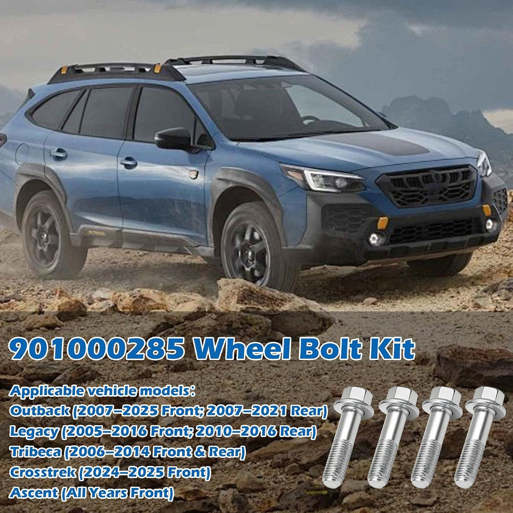 901000285 Wheel Bolt Kit, Compatible with Subaru Wheel Bearing Hub Connection Bolts, Replace Outback Legacy Tribeca Ascent