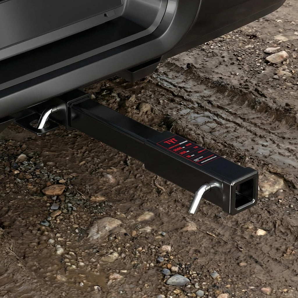 TYT Trailer Hitch Extension 18" inch, Trailer Extender for 2-inch Receiver with 5/8" Advanced Hitch Pin, 3500 lbs GTW / 350 lbs TW