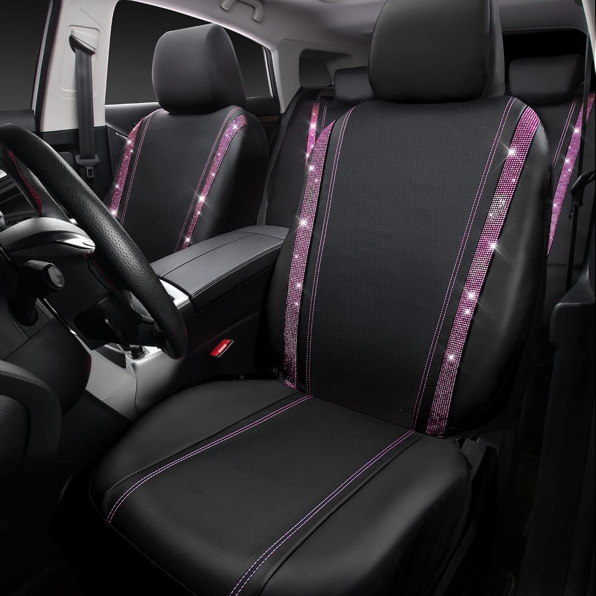 car pass bling diamond car seat covers full, view 9