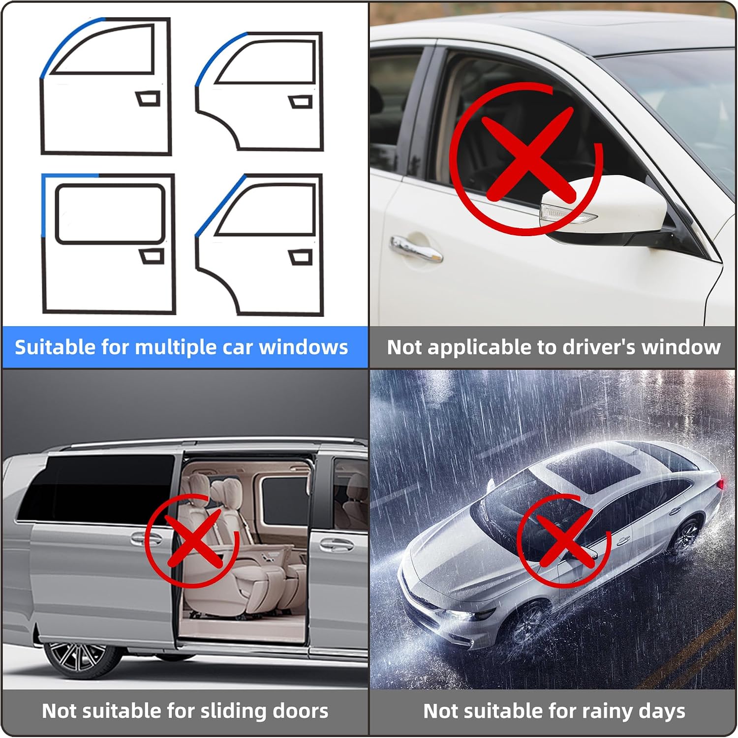 2026 New Upgrade Car Window Shades, 2 Pack Side Car Window Sun Shades for Camping, UV Protection Breathable Mesh Baby Window Covers, Window Screen for Car, Truck, SUV, Protect Privacy for Kids, Family