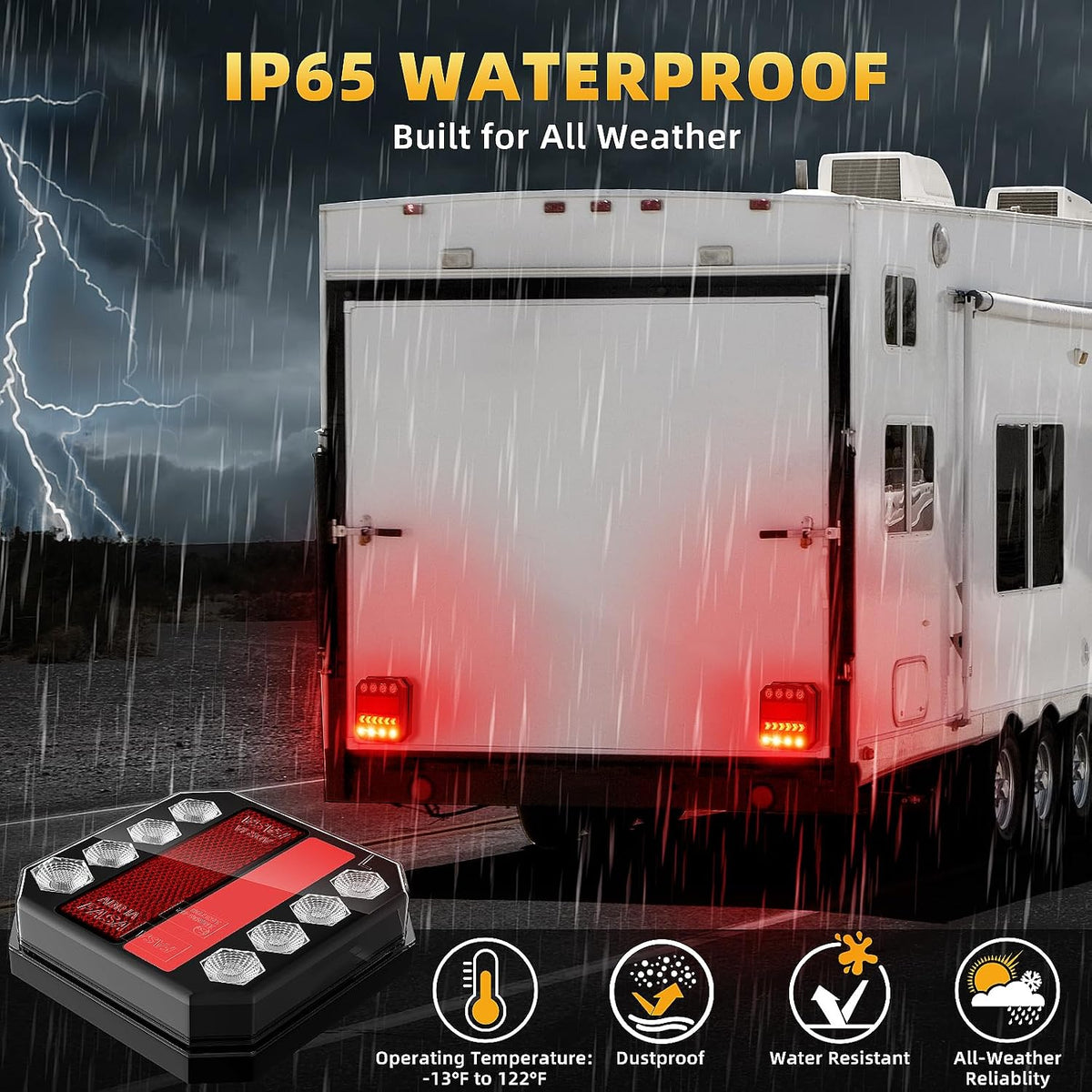 wireless trailer lights magnetic, wireless tail lights for showing dimensions