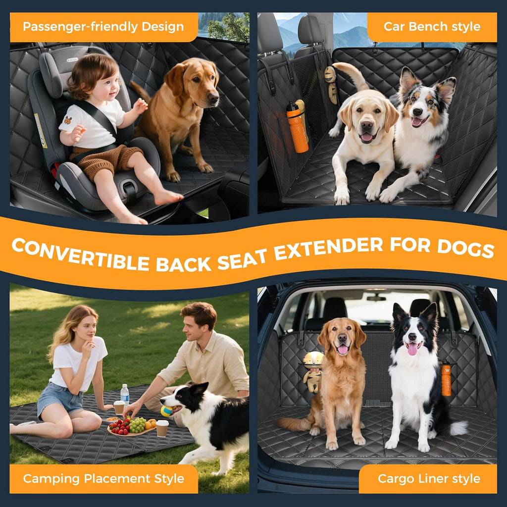 dog car seat cover for back seat, hard on a desk or shelf